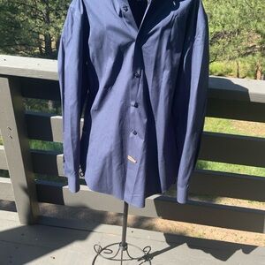 Men's Navy Button Down Shirt. WRK